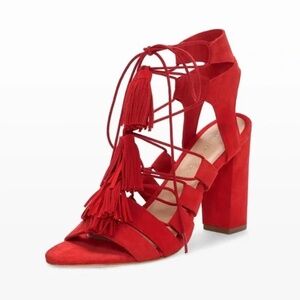 Flame Red Loeffler Randall Strappy Sandals 8.5